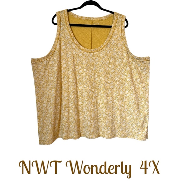 Wonderly Tops - NWT Wonderly Floral Tank PLUS: 4X #CL